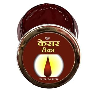 SnapSnop 16g Premium Kesar Paste Tilak, Kesar Tika/Tilak Made with Pure Saffron with Spiritural Mantra. Ready to use Tilak.