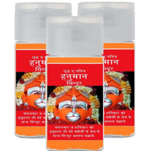 Hanumanji Sindoor- 3*30g, Pure Orange for Bajrangbali Tilak Religious Rituals