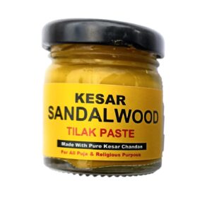 Kesar Sandalwood Tilak Jar 50g, Pure Luxury Quality Kesar Chandan Stick Tika
